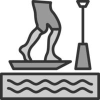 Standup Paddleboarding Vector Icon Design