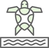 Sea Turtle Vector Icon Design