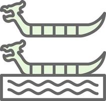 diseño de icono de vector de carreras de botes de dragón