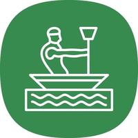 Canoeing Vector Icon Design