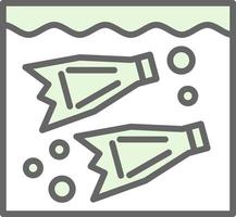 Fin Swimming Vector Icon Design