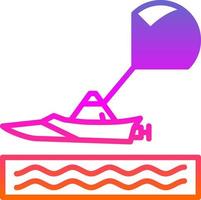 Parasailing Vector Icon Design