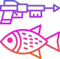 diseño de icono de vector de pesca submarina