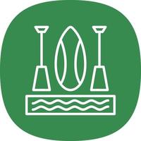 Paddleboarding Vector Icon Design