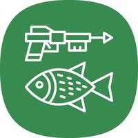 Spearfishing Vector Icon Design