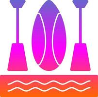 Paddleboarding Vector Icon Design