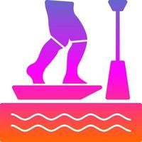 Standup Paddleboarding Vector Icon Design