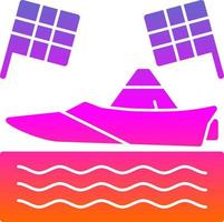 Powerboat Racing Vector Icon Design