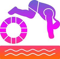 Rescue Swimming Vector Icon Design