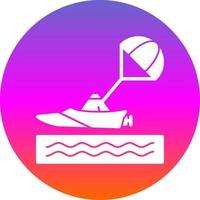 Parasailing Vector Icon Design