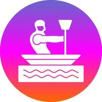 Canoeing Vector Icon Design