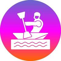 Kayaking Vector Icon Design