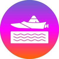 Jet Sprint Boat Racing Vector Icon Design