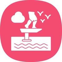 Sit Down Hydrofoiling Vector Icon Design