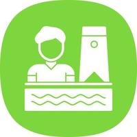 Bodyboarding Vector Icon Design