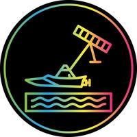 diseño de icono de vector de kitesurf