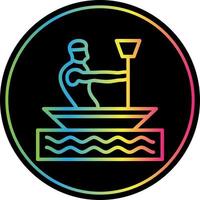 Canoeing Vector Icon Design