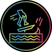 diseño de icono de vector de skimboard