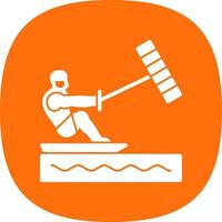 Kitesurfing Vector Icon Design