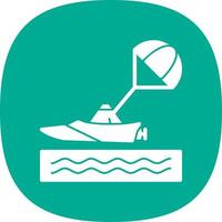 Parasailing Vector Icon Design