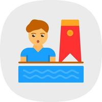 Bodyboarding Vector Icon Design