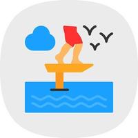 Sit Down Hydrofoiling Vector Icon Design