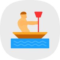 Canoeing Vector Icon Design