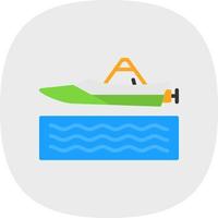 Jet Sprint Boat Racing Vector Icon Design