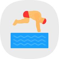 Freediving Vector Icon Design