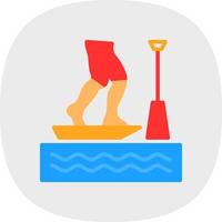 Standup Paddleboarding Vector Icon Design