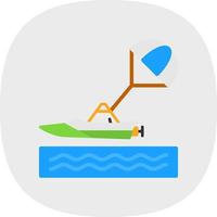 Parasailing Vector Icon Design