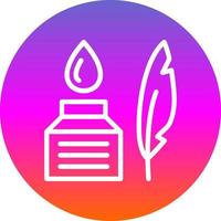 Feather And Ink Vector Icon Design