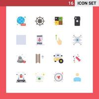 16 Thematic Vector Flat Colors and Editable Symbols of game camera calculate back side smart phone Editable Pack of Creative Vector Design Elements