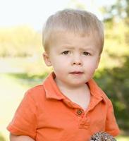 Cute Young Boy Portrait in The Park photo