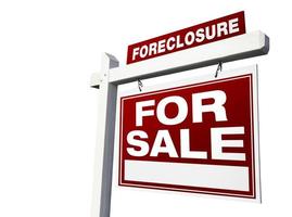 Foreclosure For Sale Real Estate Sign photo