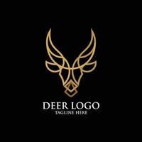 vector de icono de logotipo de ciervo aislado