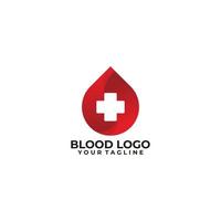 vector de icono de logotipo de sangre aislado