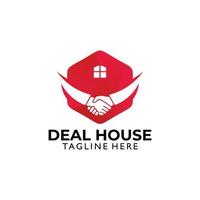 deal house logo icon vector real estate