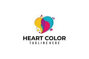 heart color logo icon vector isolated