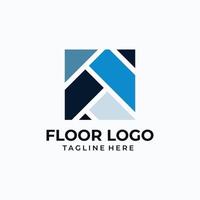 vector de icono de logotipo de piso aislado