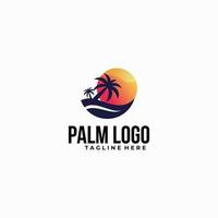 vector de icono de logotipo de palmera aislado