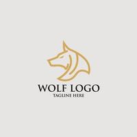 vector de icono de logotipo de lobo aislado