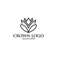 crown logo icon vector isolated