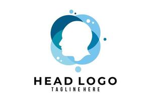 head logo icon vector isolated