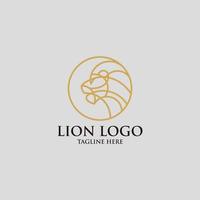 vector de icono de logotipo de león aislado