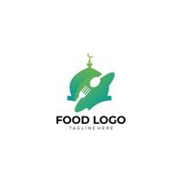 vector de icono de logotipo de comida islámica aislado