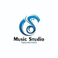 music studio logo icon vector isolated