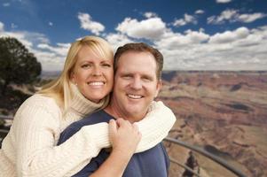 Happy Affectionate Couple at the Grand Canyon photo