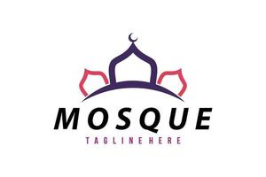 vector de icono de logotipo de mezquita aislado