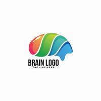 cerebro logo icono vector aislado